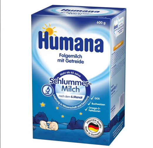 Lapte praf Humana de noapte cu cereale de la 6 luni 600 g
