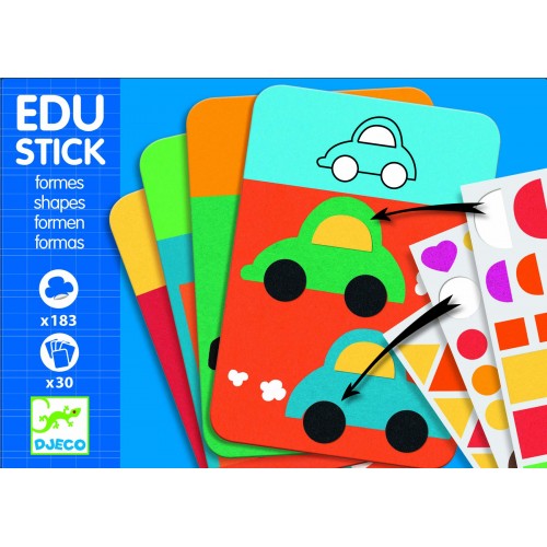 Edu-Stick Djeco,Stickere educative cu forme geometrice