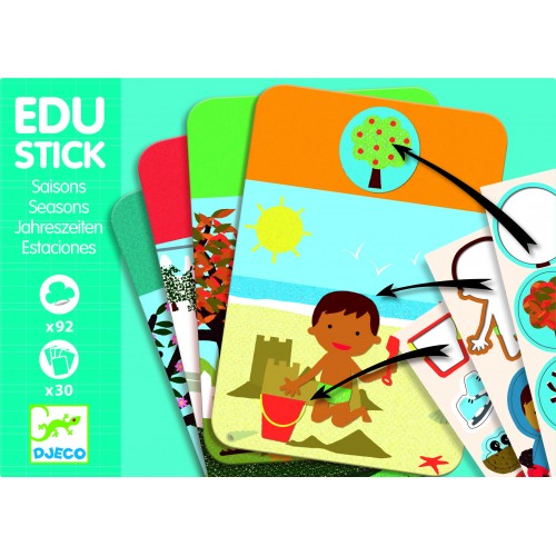 Edu-Stick Djeco, Stickere educative cu Anotimpuri