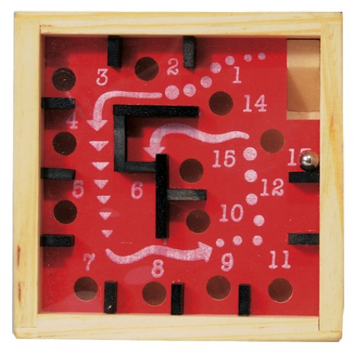 Labirint numerotat cu bilă roșu