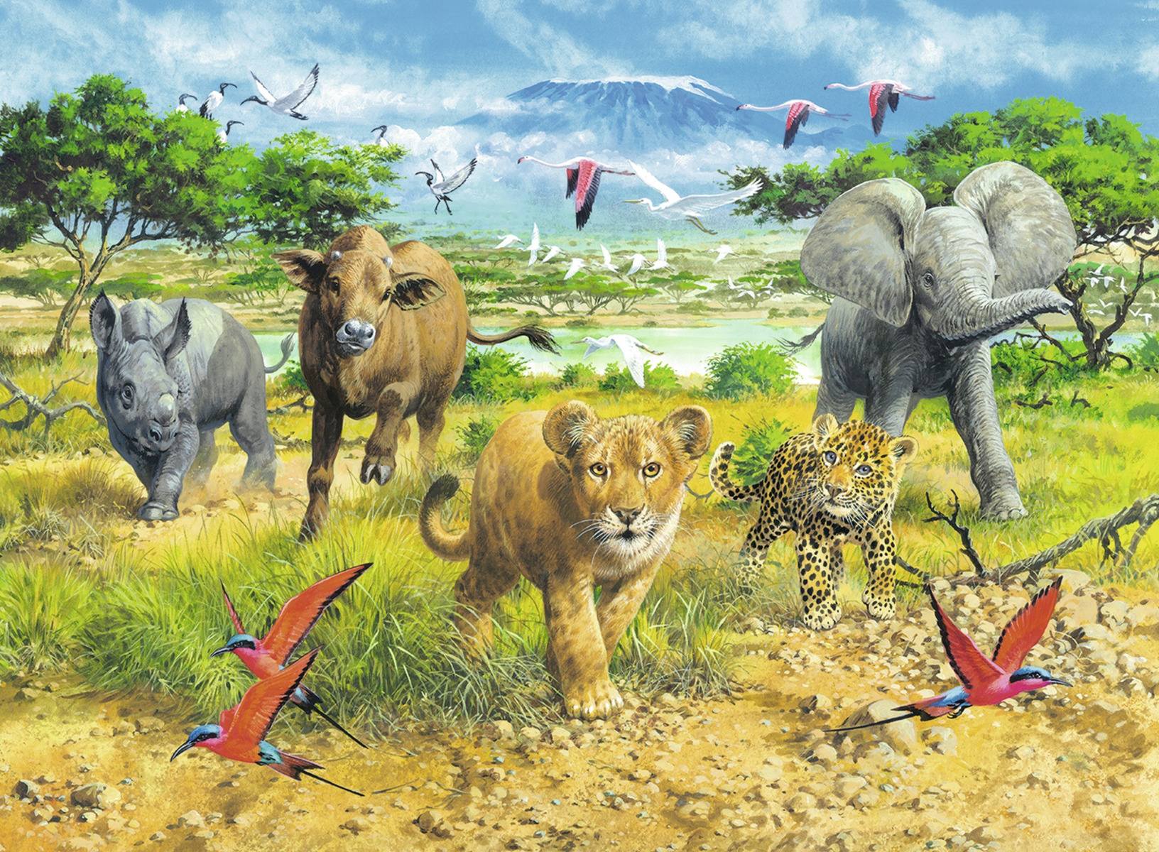 Puzzle Animale Africa, 300 Piese