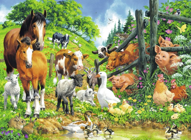 Puzzle Animale, 100 Piese