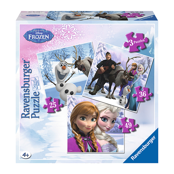 Puzzle Frozen Anna, Elsa Si Prietenii, 25/36/49P