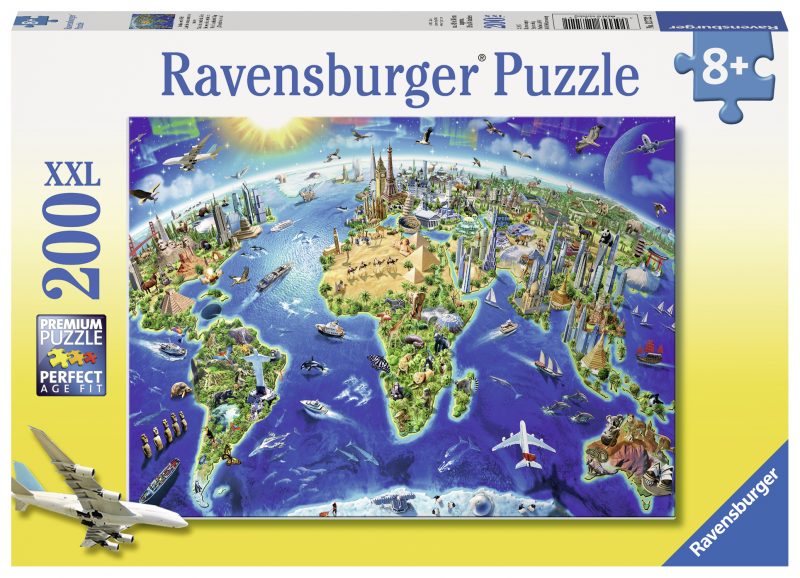 Puzzle Harta Lumii, 200 Piese