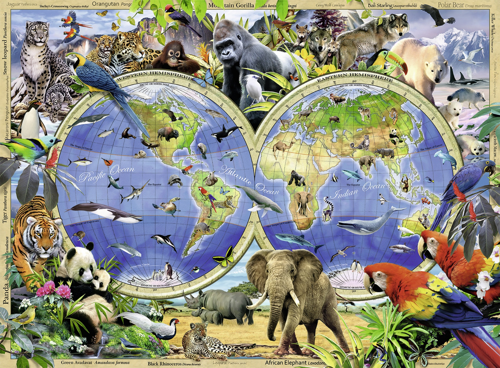 Puzzle Lumea Animalelor, 300 Piese