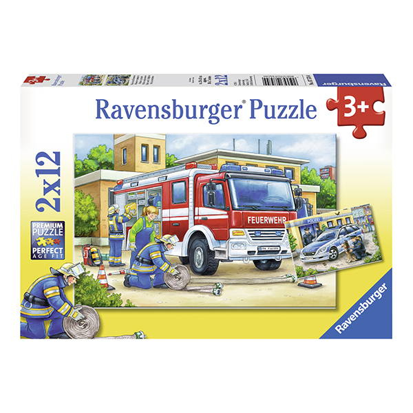 Puzzle Politie Si Pompieri, 2X12 Piese