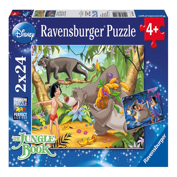 Puzzle Prietenii Lui Mowgli, 2X24 Piese