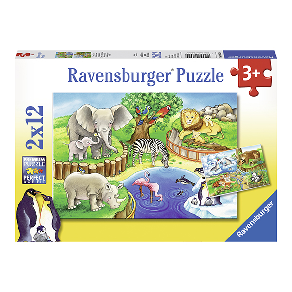 Puzzle Zoo, 2X12 Piese
