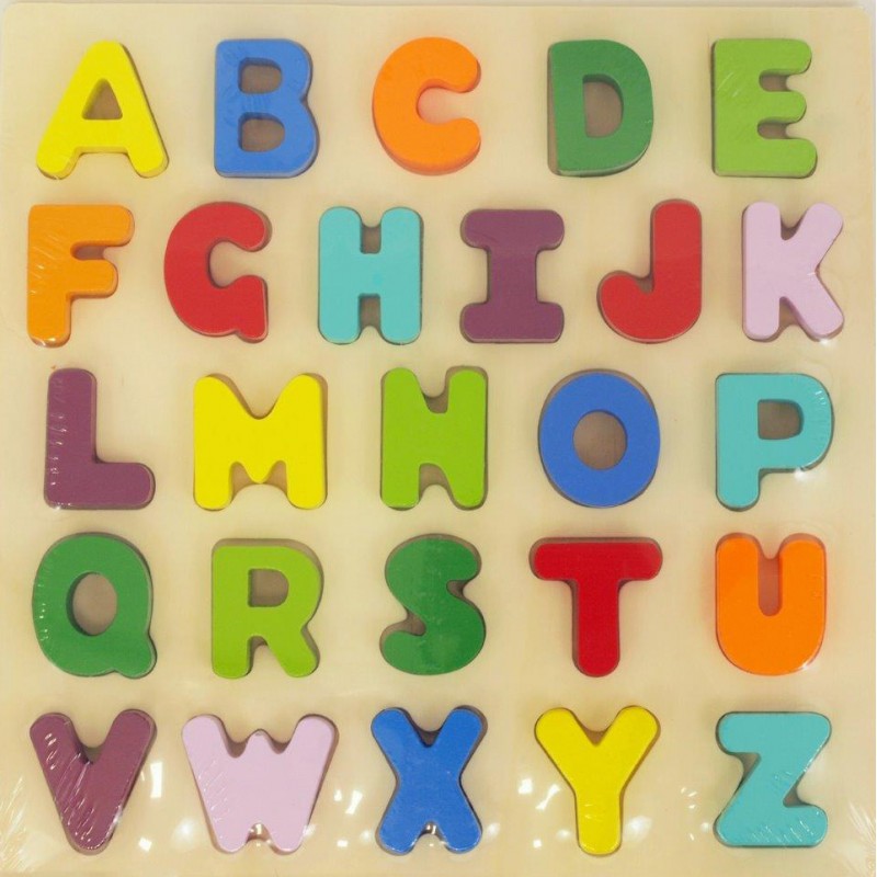 Joc puzzle din lemn Alfabetul