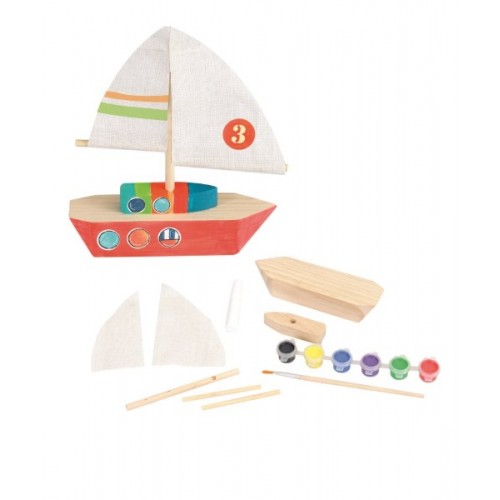 Set de confecționat barcă din lemn