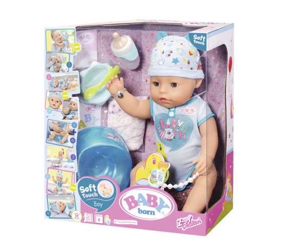 Baby Born - Bebelus Baiat Interactiv Cu Corp Moale