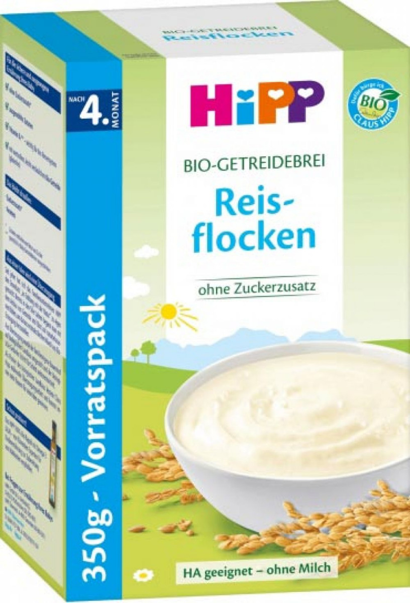 Cereale bebelusi Hipp Bio Orez fara lapte, 4 luni+, 350g