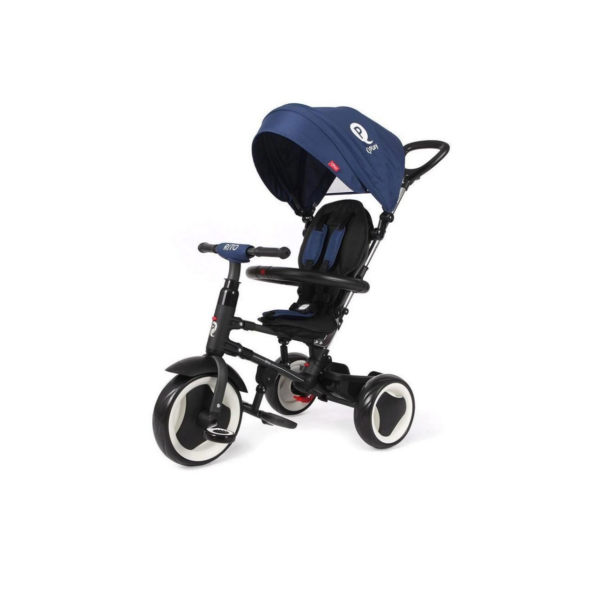 Tricicleta pliabila pentru copii QPlay Rito Albastru inchis