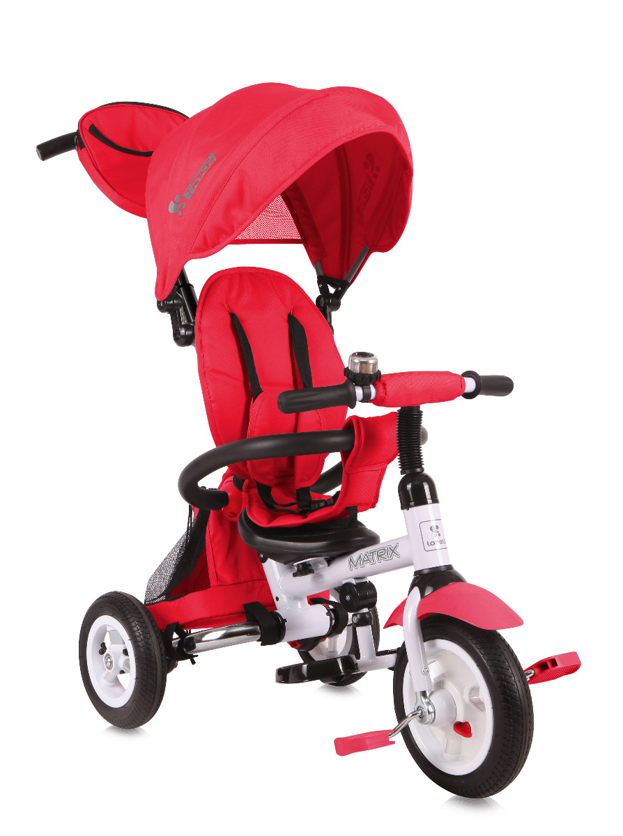 Tricicleta multifunctionala 3in1, Matrix Air, roti mari cu camera, Red