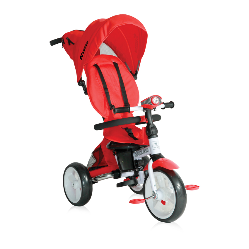 Tricicleta multifunctionala 4in1, Enduro, scaun rotativ, Red