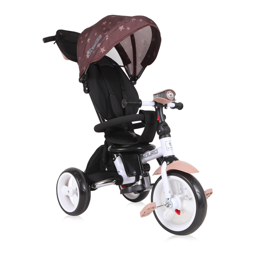 Tricicleta multifunctionala 4in1, Enduro, scaun rotativ, Brown Stars
