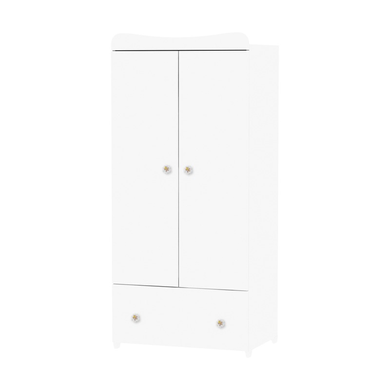 Dulap garderoba, Exclusive, 80 x 57 x 178 cm, 2 usi, White 