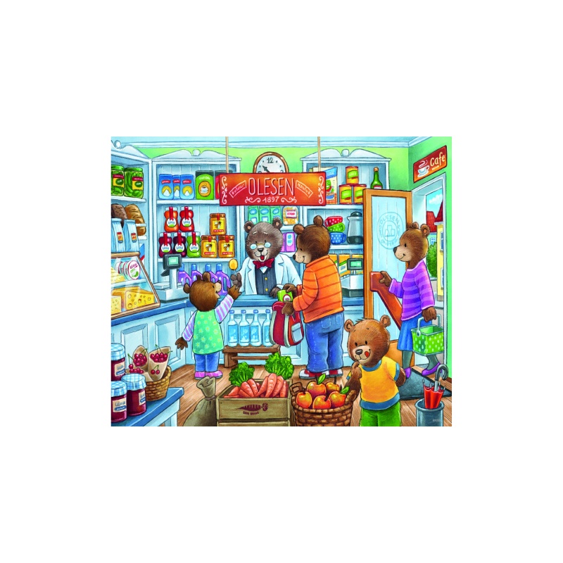 PUZZLE MAGAZIN ALIMENTAR, 2x12 PIESE