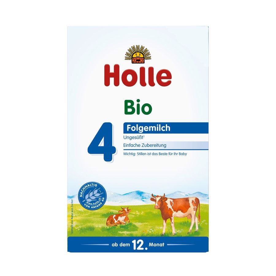 Laptele organic Holle 4, 12 luni +, 600 g