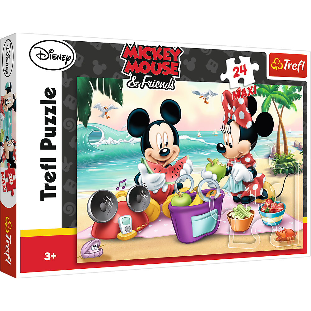 Puzzle Trefl Maxi Disney Mickey Mouse, E timpul pentru sport 24 piese