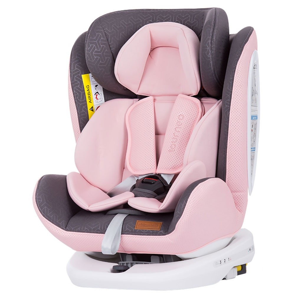 Scaun auto Chipolino Tourneo 0-36 kg baby pink cu sistem Isofix
