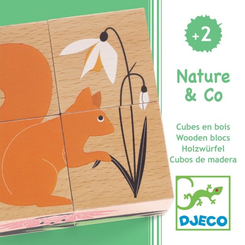 Cuburi din lemn Natura Djeco