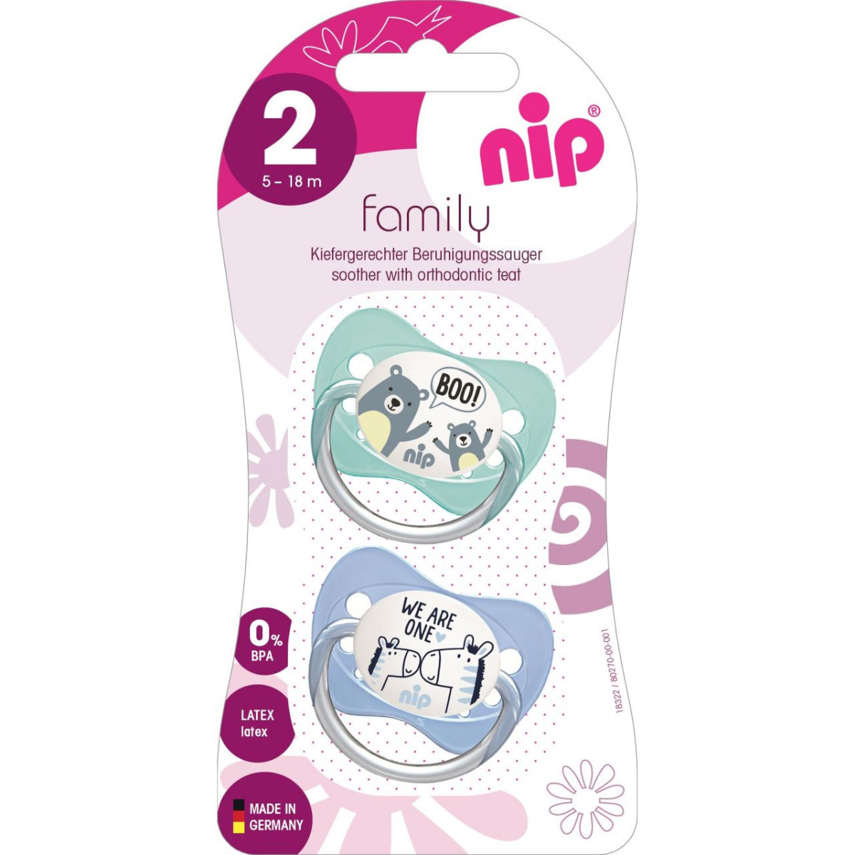 Suzeta Family Latex marimea 2 (5 - 18 luni), nip 31001 image 1