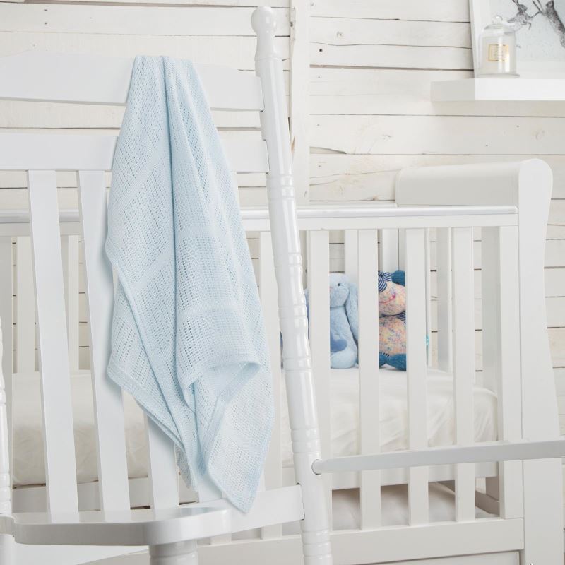 Paturica celulara din bambus 90x60 cm Comfi Love Baby Blue 844272 image 5