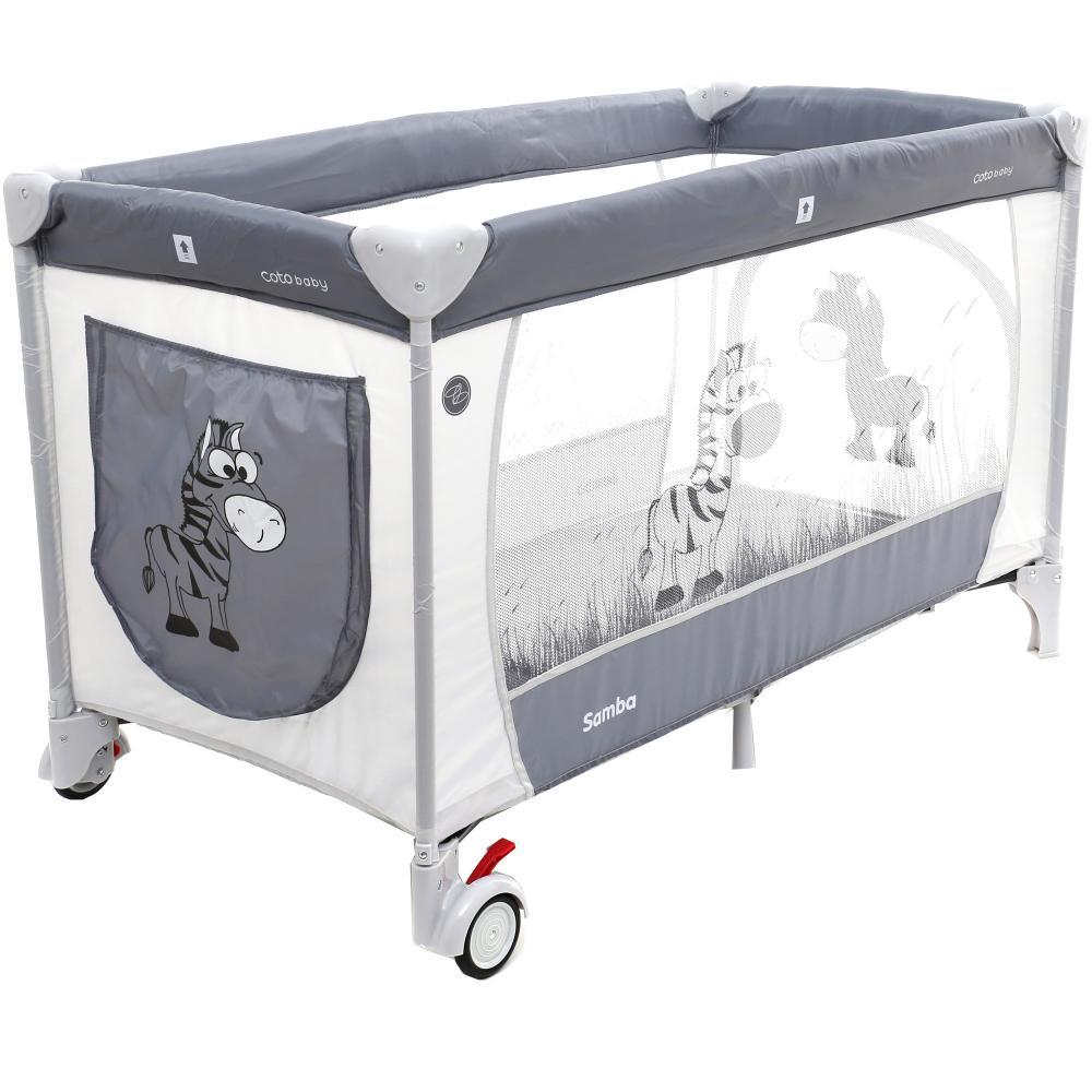Patut Pliabil cu doua nivele Samba Plus - Coto Baby - Gri image 3
