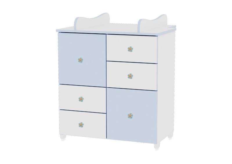 COMODA INALTA CU MASA DE INFASAT - colorat White & Blue