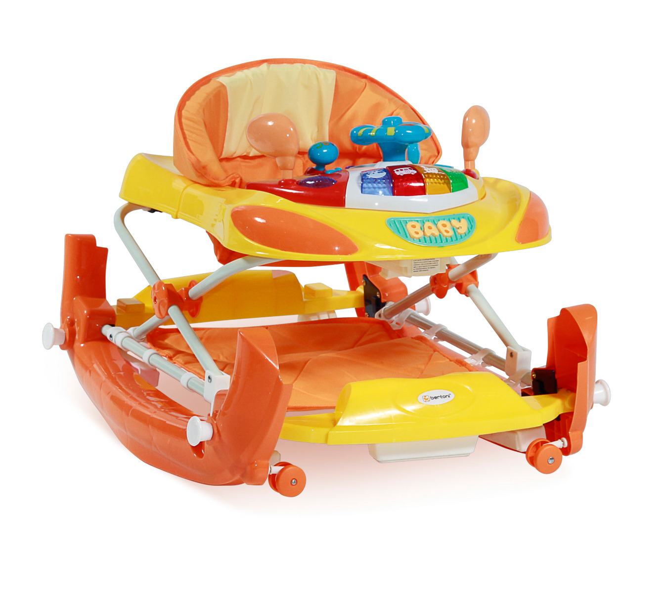 Premergator leagan, W1224CE, cu eurobaza, sezut complet reglabil, Orange
