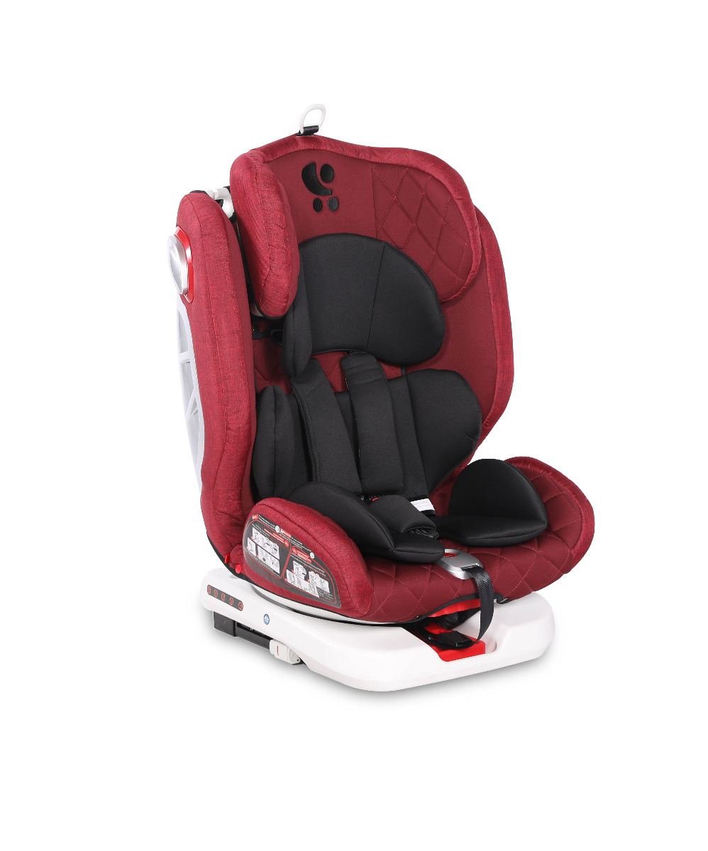 Scaun auto, Roto, Isofix, rotativ 360 grade, 0-36 Kg, Red & Black