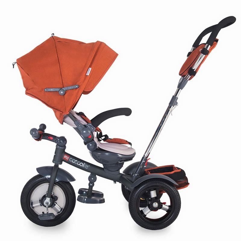 Tricicleta multifunctionala Coccolle Giro Plus Caramiziu image 3