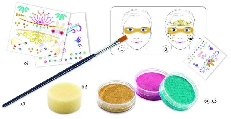 Set make-up, culori non alergice Djeco, printese image 1