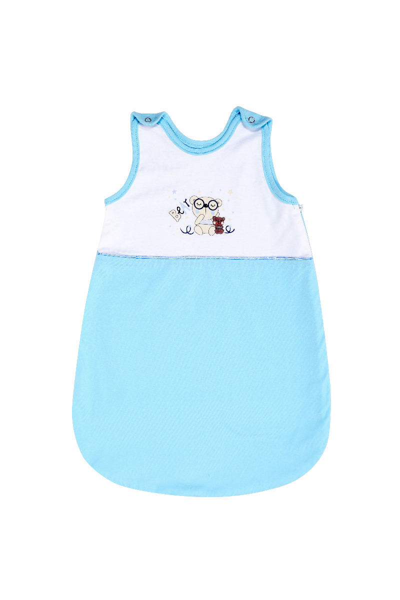 Sac de dormit de vara, 60 cm, 0-6 Luni, Za Za Blue