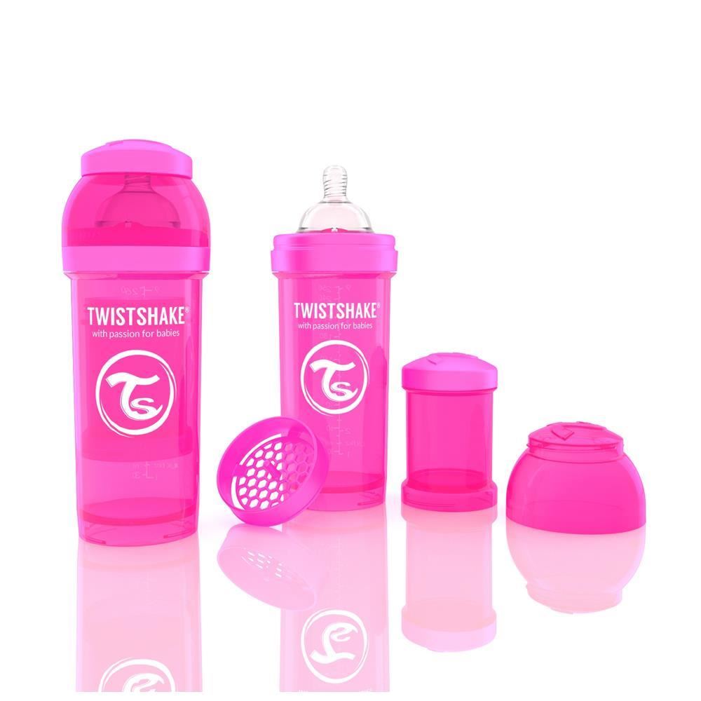 Biberon Anti-colici 260 ml Twistshake Roz image 1