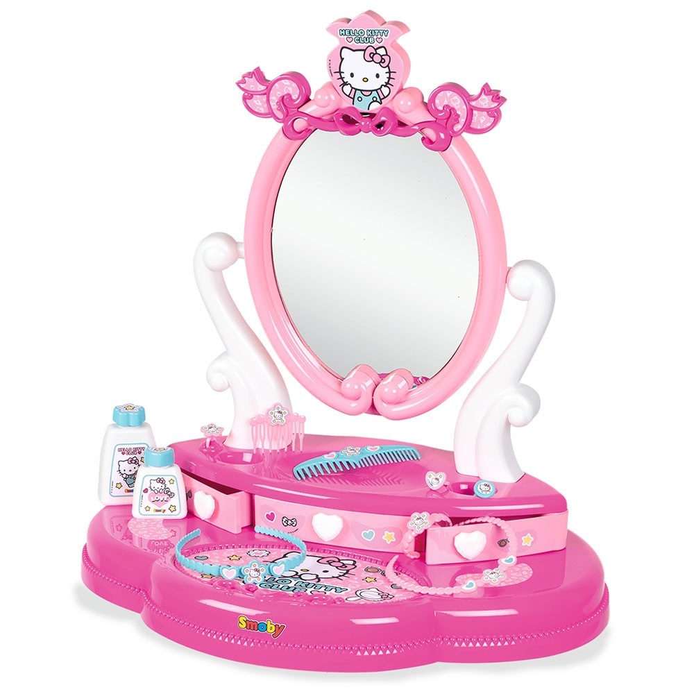 Jucarie Smoby Masuta de machiaj Hello Kitty Hairdresser 2 in 1 image 5