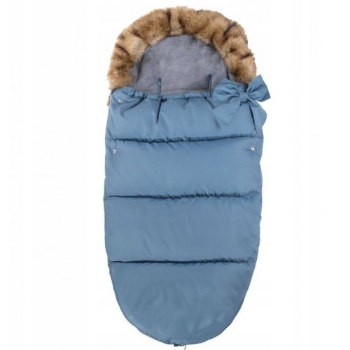 Sac iarna carucior cu blanita detasabila Mevis Delux Albastru image 5