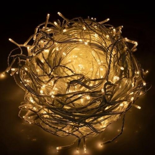 Instalatie luminoasa de craciun 500 leduri, 23 m, 8 functii, exterior/interior, tip perdea de turturi alb cald image 3