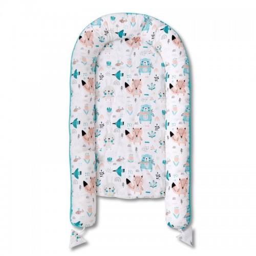Cosulet bebelus pentru dormit Baby Nest Cocoon XL 90x50 cm Happy Friends