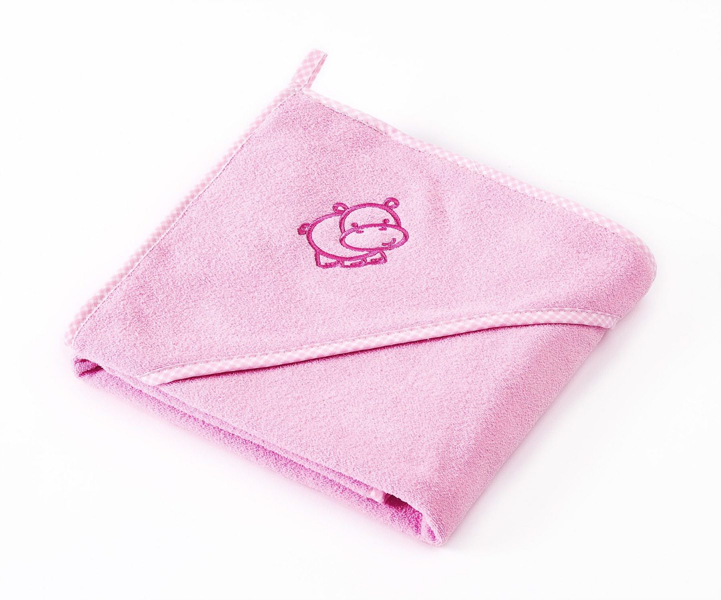 Prosop cu gluga Sensilllo HIPPO 80x80 cm Pink