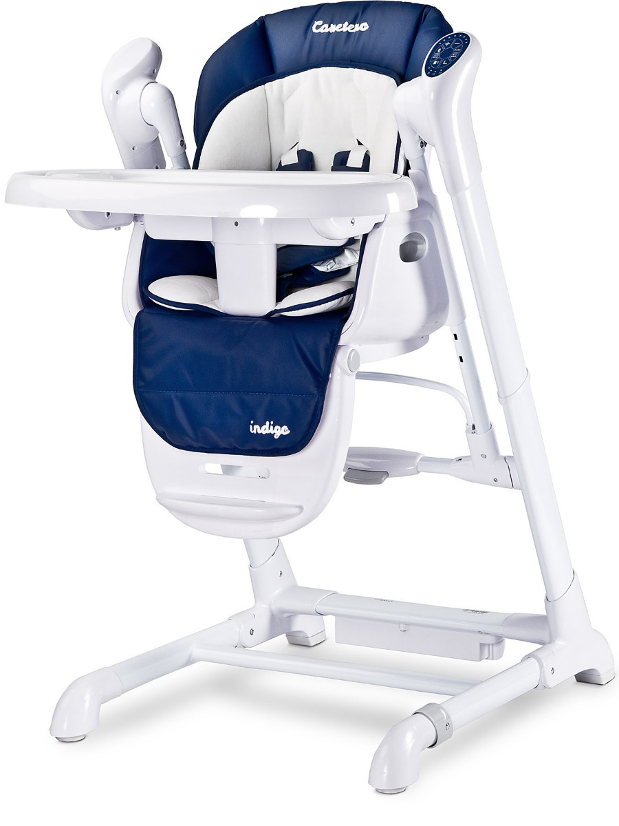 Scaun de masa cu leagan electric Caretero INDIGO 2 in 1 Navy