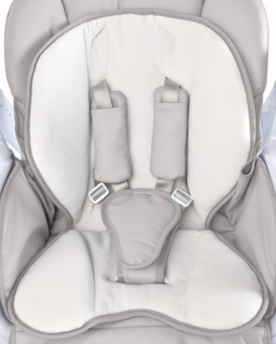 Scaun de masa cu leagan electric Caretero INDIGO 2 in 1 Light Grey image 5
