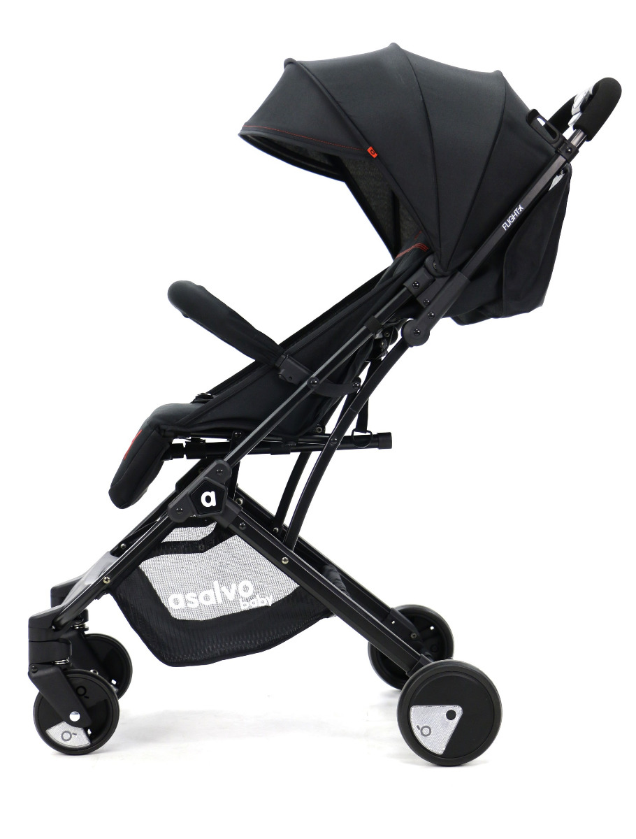 Carucior de calatorie troller ultracompact Asalvo FLIGHT -TRAVEL+ Black/Red