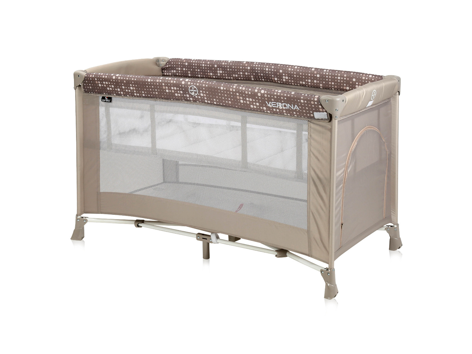 Patut pliabil, Verona, 2 nivele, Beige Dots