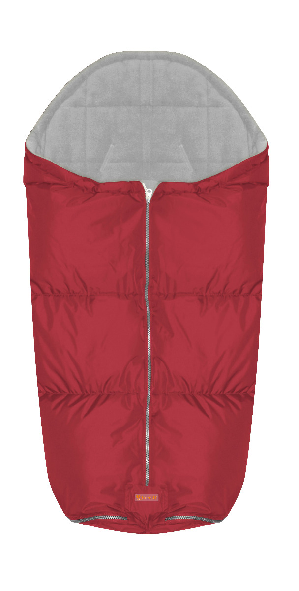 Sac termic de iarna pentru carucior, impermeabil, captuseala polar fleece, Red
