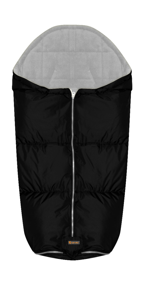 Sac termic de iarna pentru carucior, impermeabil, captuseala polar fleece, Black