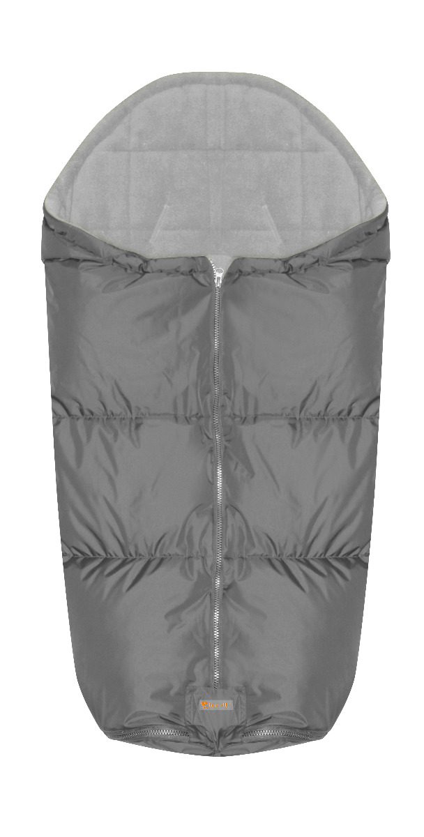 Sac termic de iarna pentru carucior, impermeabil, captuseala polar fleece, Grey