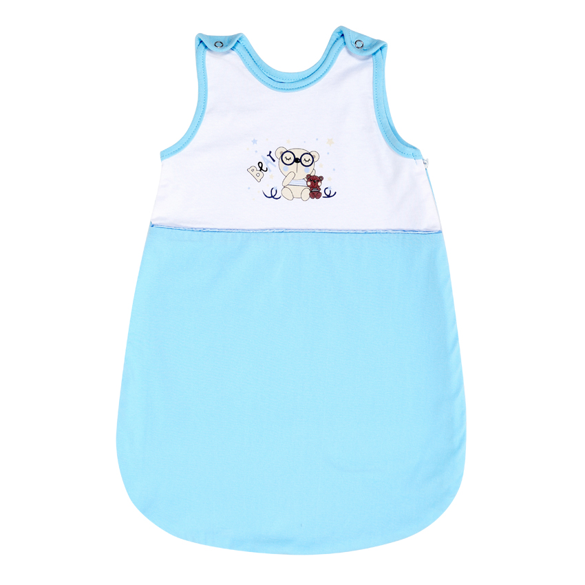 Sac de dormit de iarna, 60 cm, 0-6 Luni, cu broderie, Za Za Blue