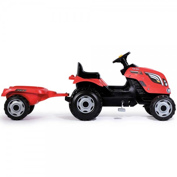 Tractor cu pedale si remorca Smoby Farmer XL rosu image 3